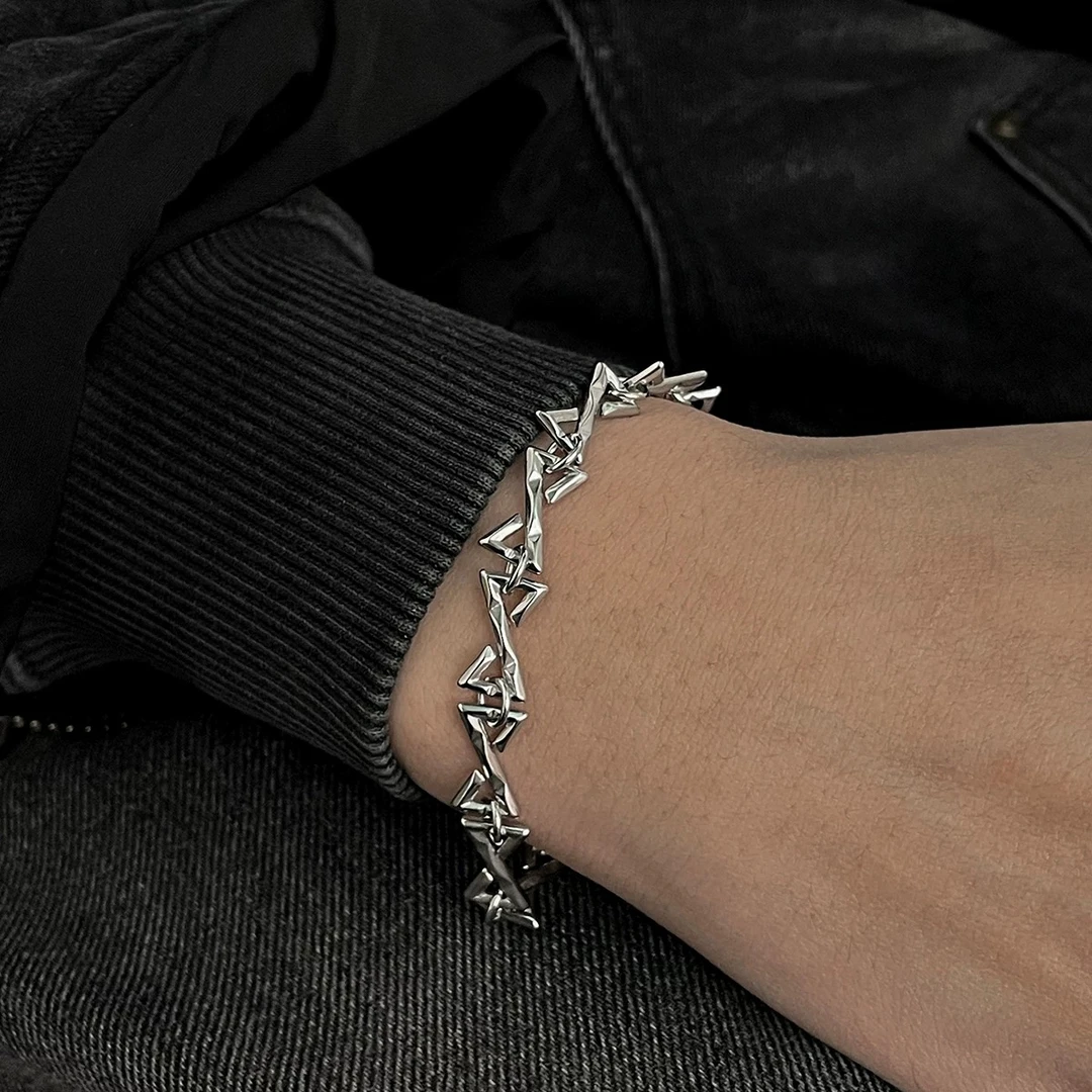 合金手链 手链男潮高级感小众嘻哈潮牌男生冷淡风装饰设