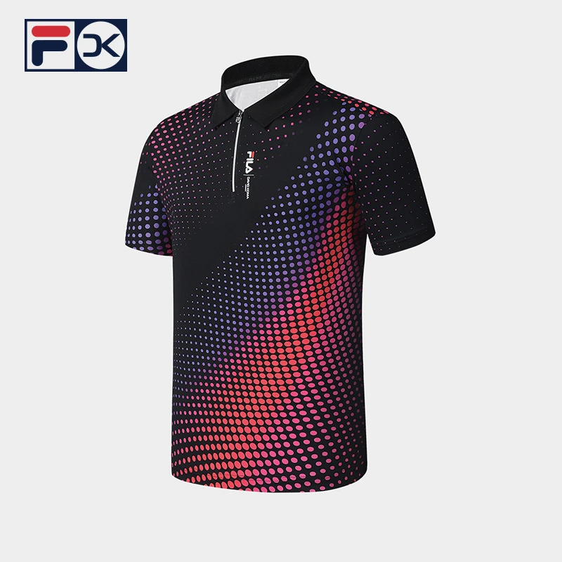 FILA斐乐男子【david koma联名款】凉感翻领短袖POLO衫A11M523147F