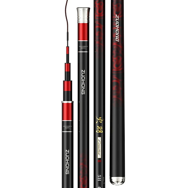 福袋送左红精工火羽鱼竿长度随机发