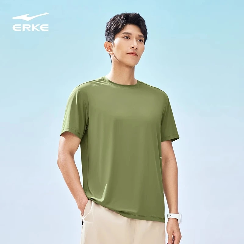 鸿星尔克UPF50+丨短袖透气男士透气健身百搭运动T恤51225102026
