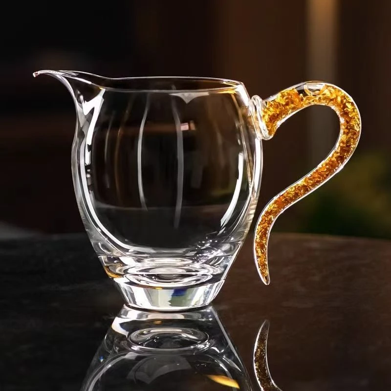 精泓堂“金缕缠绕”金箔大号手工公道杯人生茶具330ML