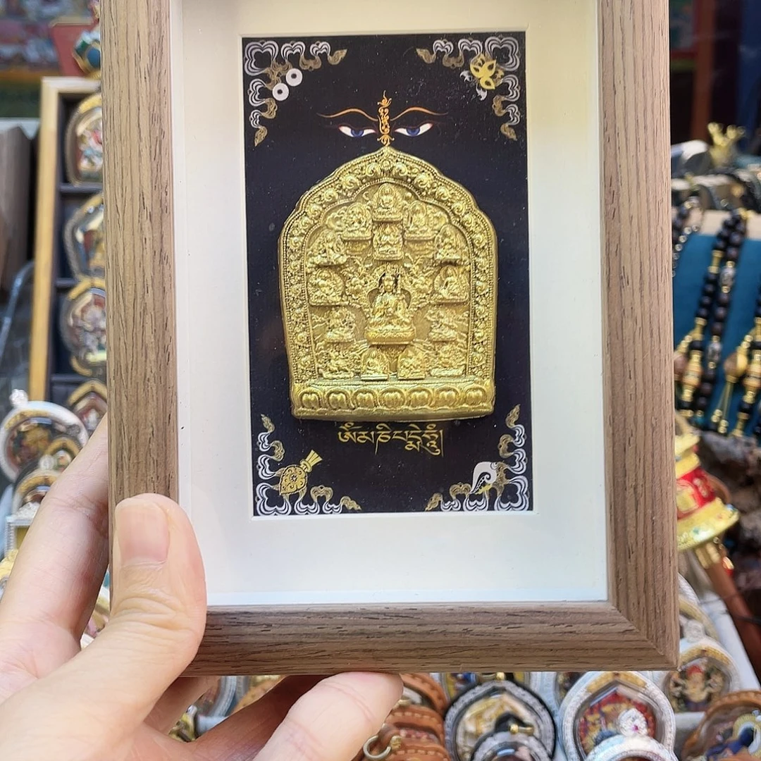 泥塑莲师八遍 泥塑擦擦桌摆12*17厘米