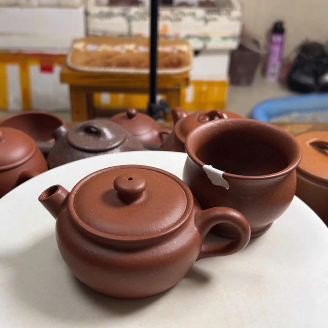 茶壶紫砂红将破汉瓦160
