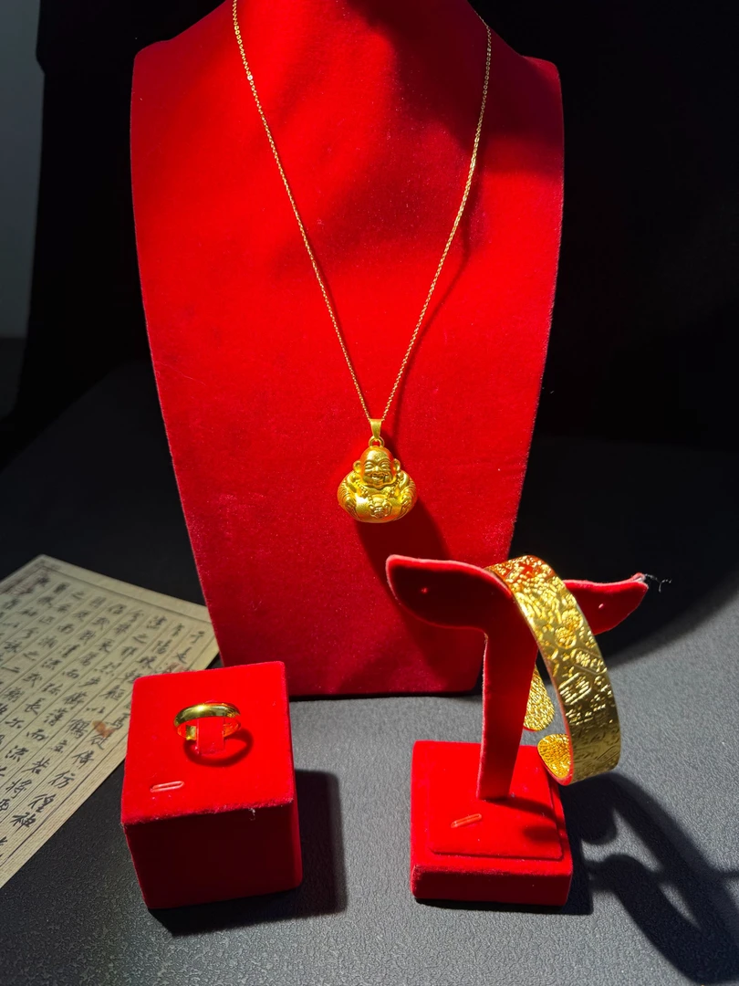 【备】 吉言手镯+戒指+大肚佛公套装多样性发货