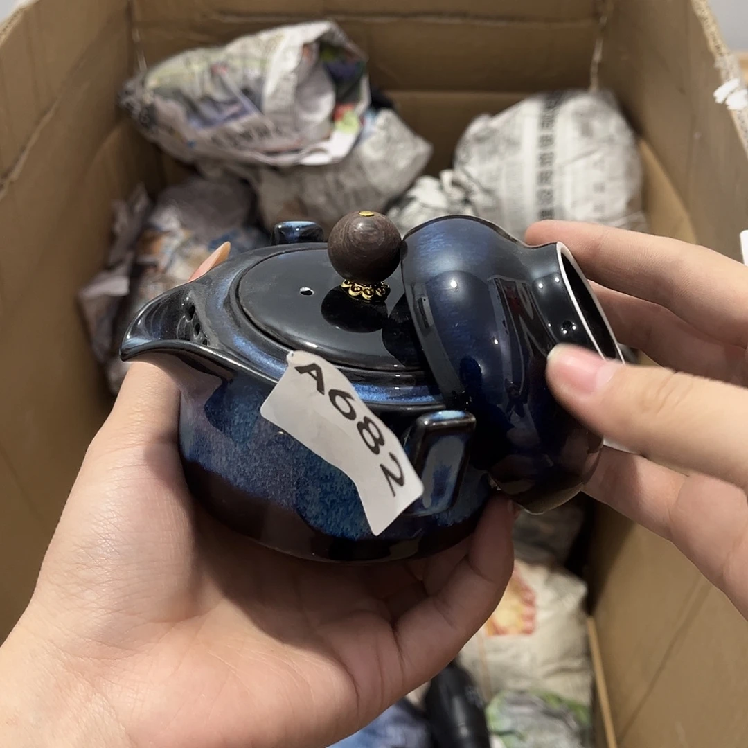 瓷片茶摆件工艺品摆件666