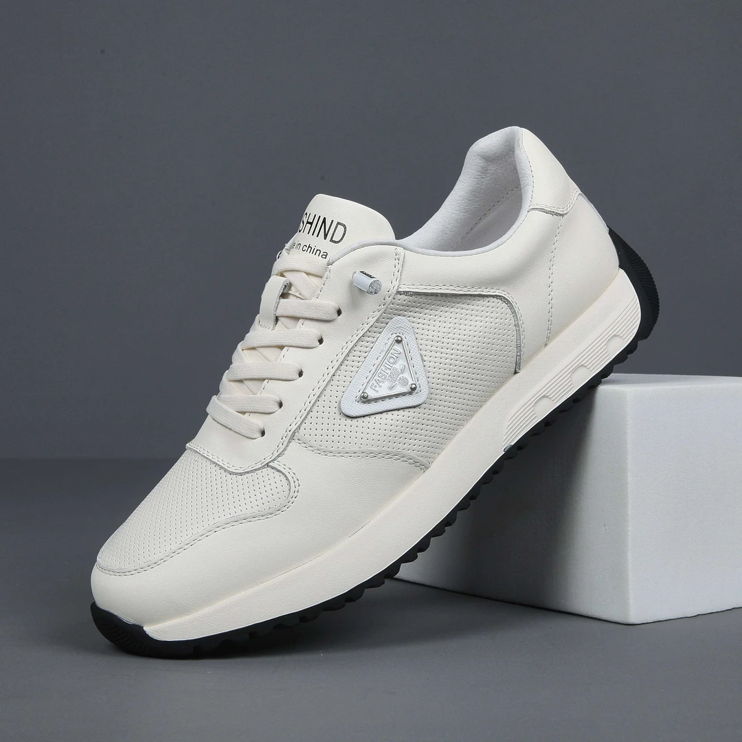 2025秋季男士真皮透气时尚轻奢百搭透气手工运动休闲牛皮阿甘鞋