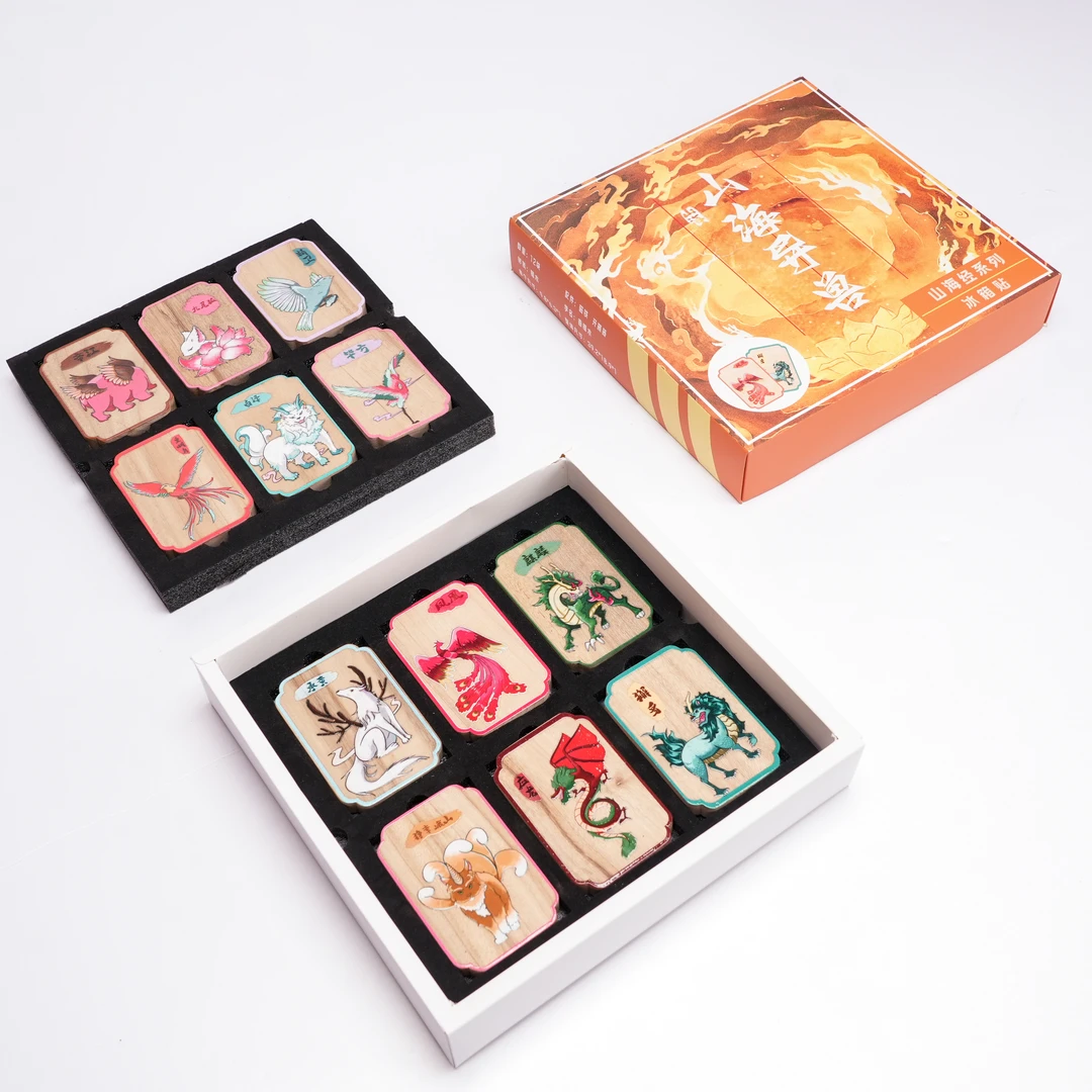 【檀锦阁】山海经系列 -冰箱贴 - 樟木 - A01514