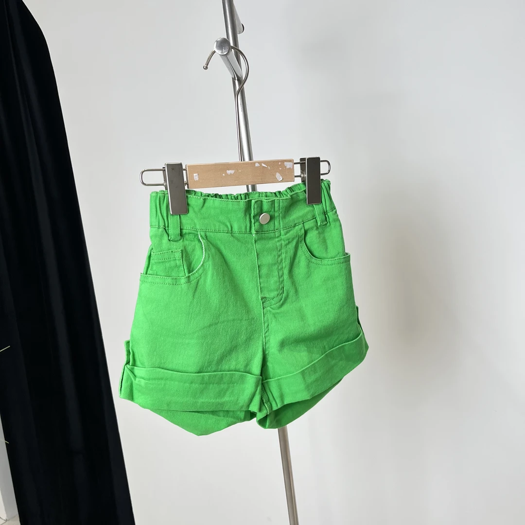 夏款新款绿色短裤子e95 1450憩系