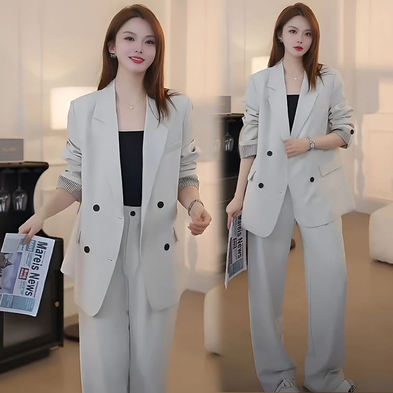 韩版休闲西装两件套女春秋2025新款今年流行时尚气质小西服阔腿裤
