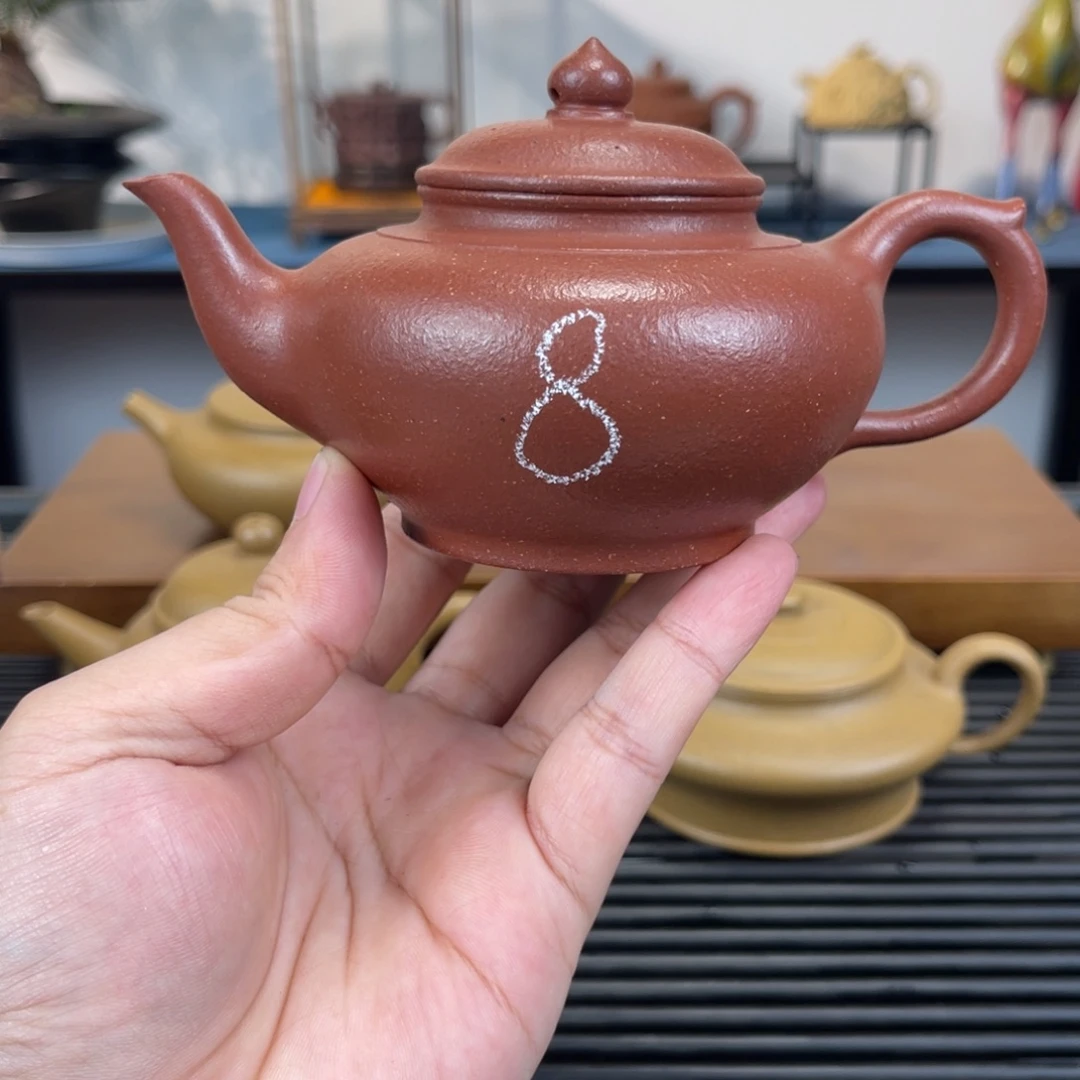 紫砂茶壶200毫升全手工降坡笑樱