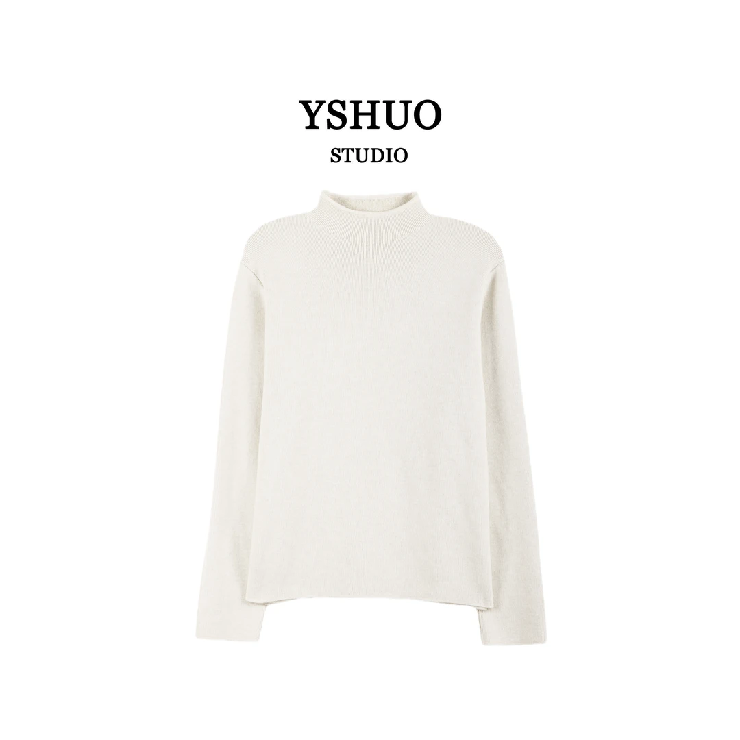 【红红推荐】秋冬百搭修身半高领加厚绒纯色弹力打底衫 24857