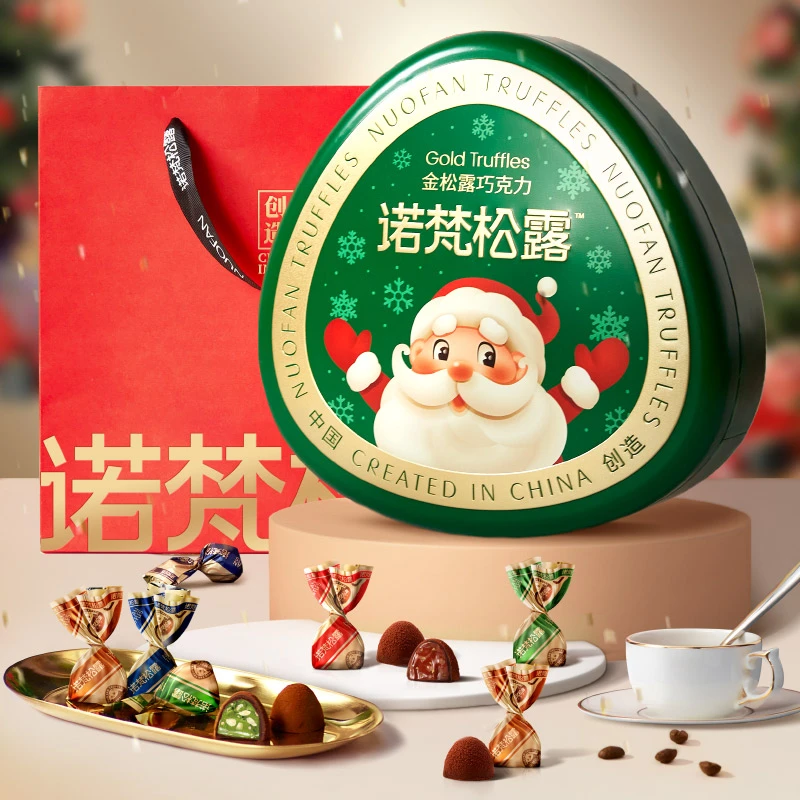 诺梵松露巧克力四口味500g礼盒装约100颗巧克力盒小包装美味有料