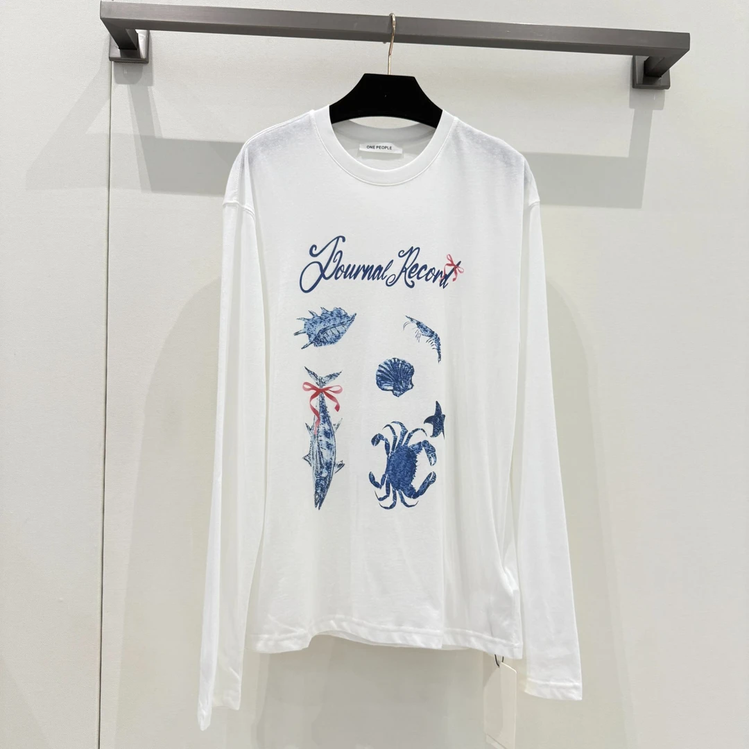 海鲜长袖防晒卡通动漫休闲风常规长袖T恤时尚休闲宽松海妖风