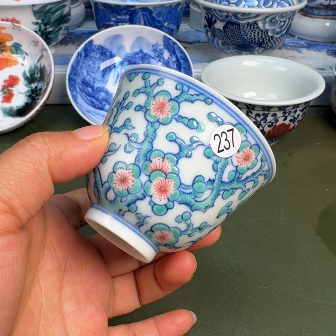 瓷景德镇纯手绘茶具圆圆237