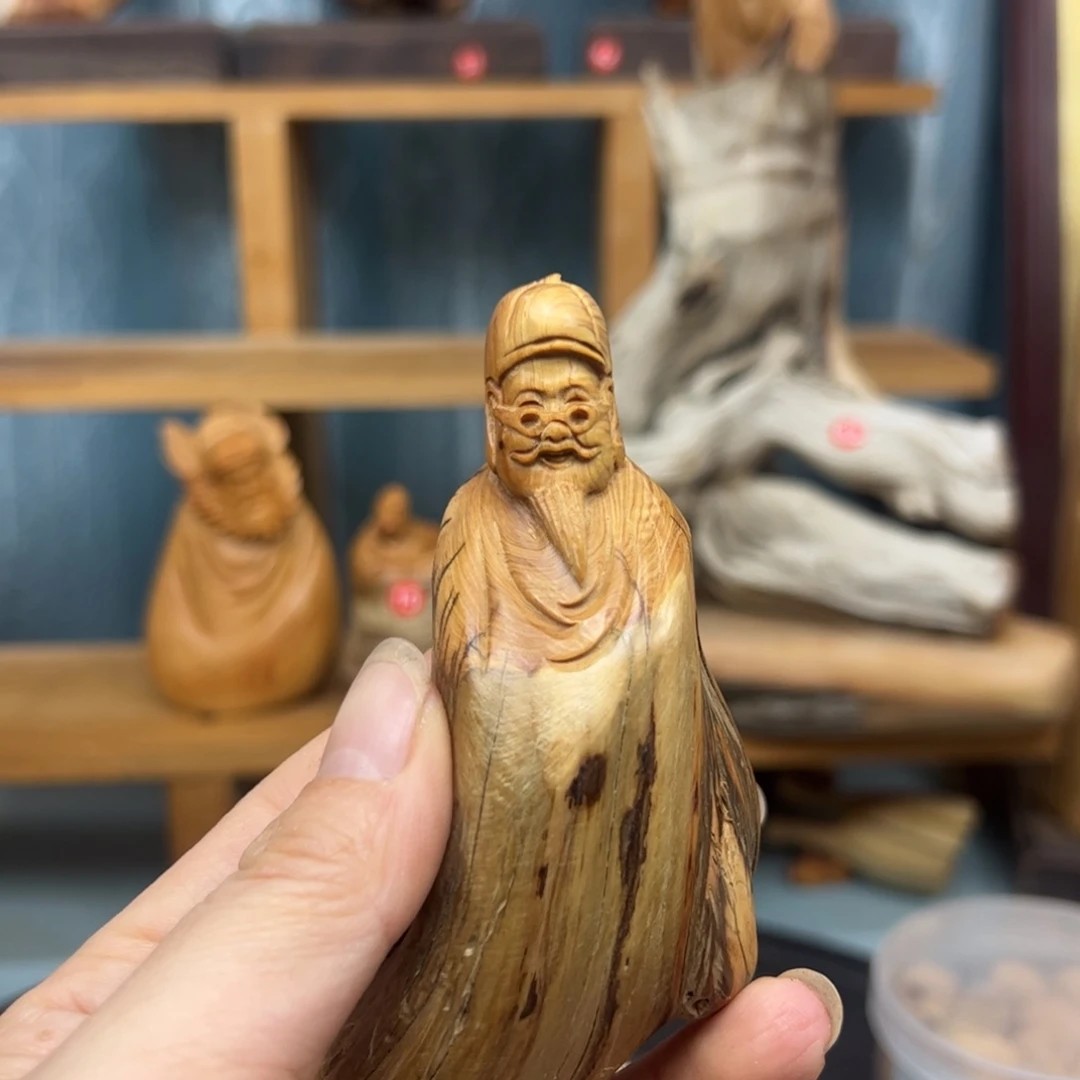 木聚**盆崖柏木摆件手把件