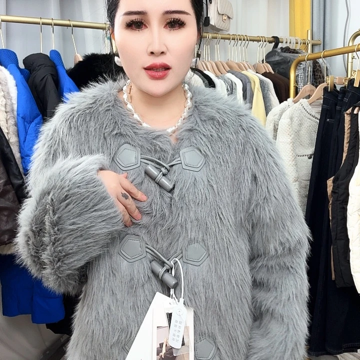 定制外套灰色毛毛秒杀不退不换213