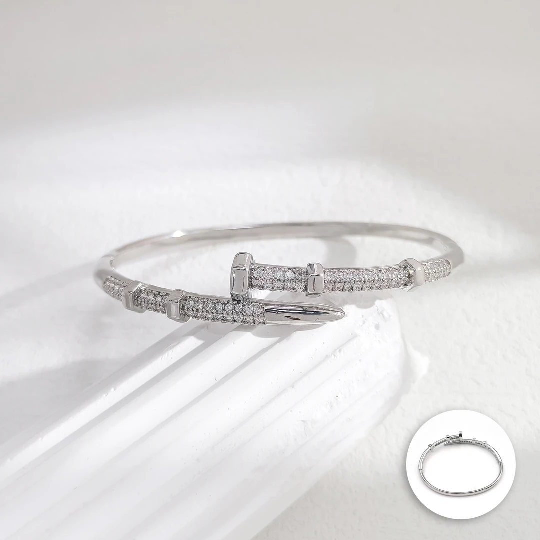 铜合金合成锆石手镯 WZY-004404【钉芒星瀑】手镯简约精致小众时尚