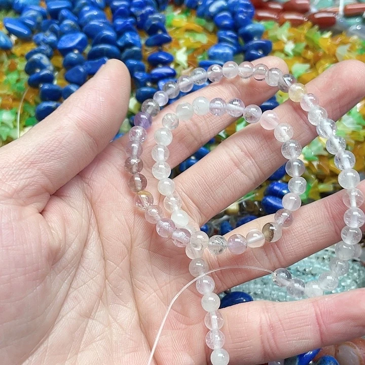 玛瑙/玉髓珠宝半成品未镶嵌一条6mm水晶