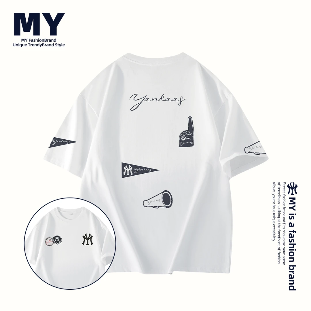 MY/一2025短袖男纯棉夏季男士半袖宽松款衣服t恤男生体恤上衣T