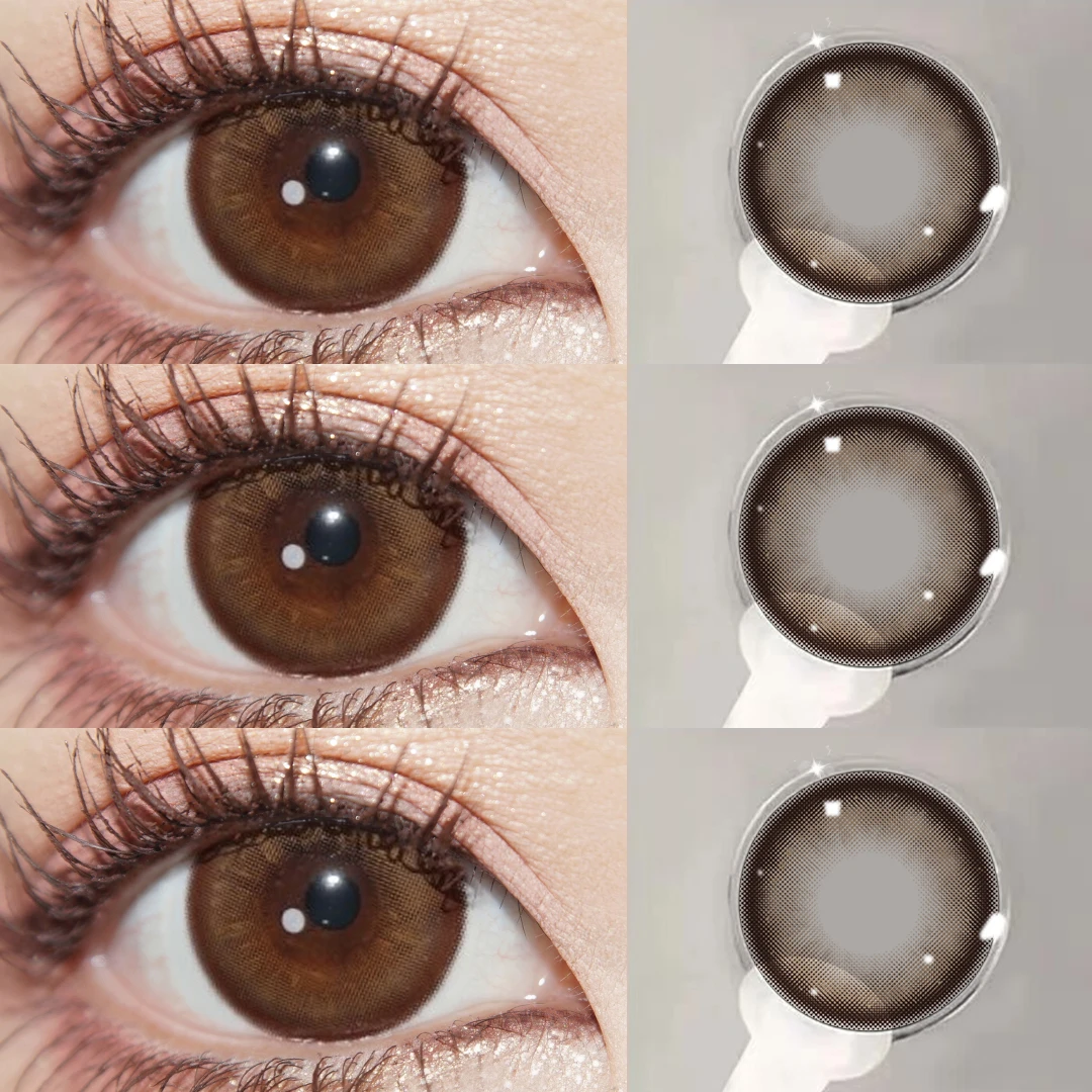 冰点朗姆欧巴兰美瞳半年抛自然水润舒适棕色大直径隐形眼镜dp