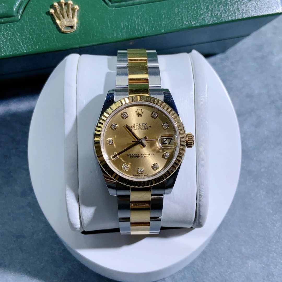 99新 Rolex/劳力士 日志系列/时尚金钻刻/女表/178273/31mm/单表