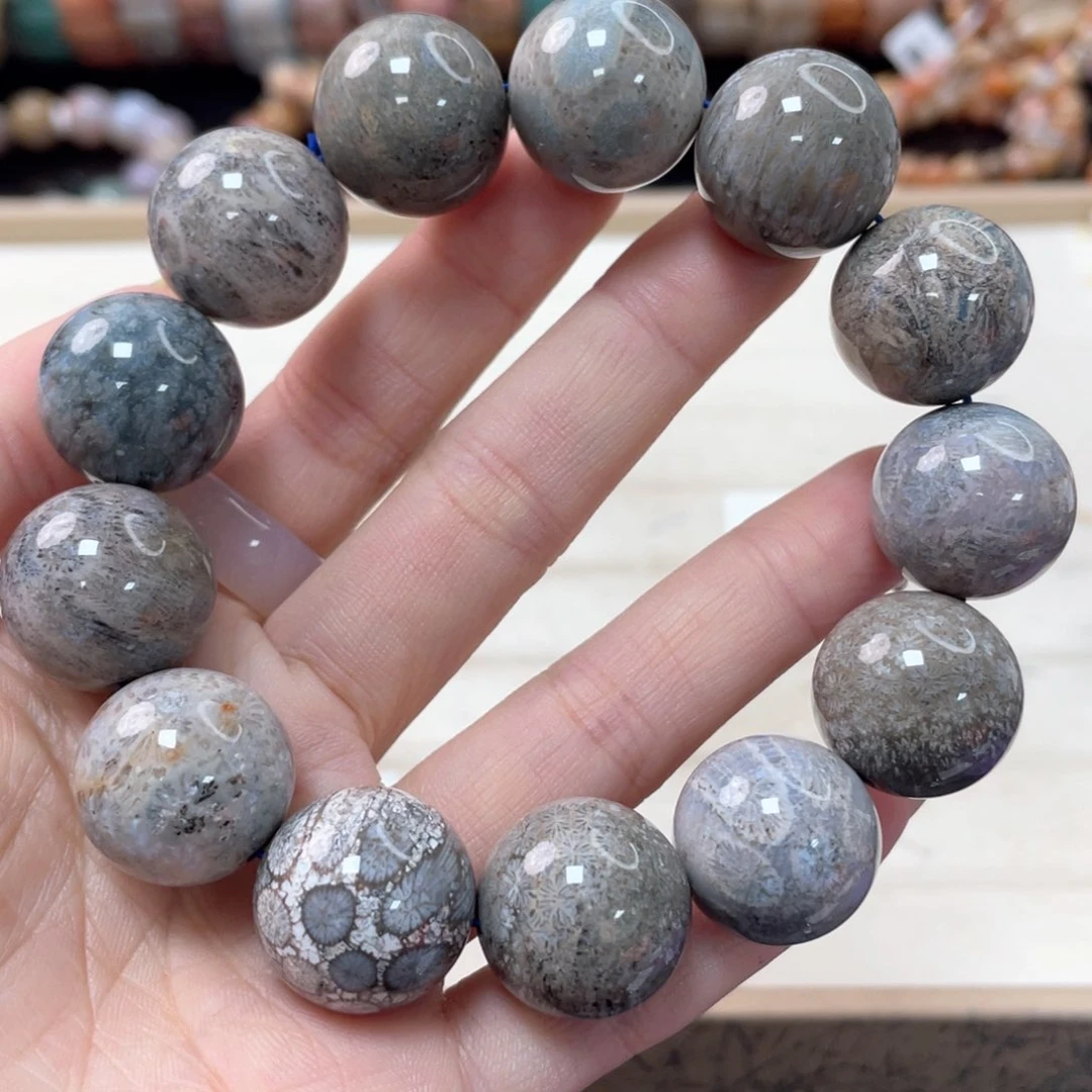 硅化珊瑚（珊瑚玉）手链未镶嵌大*兵002