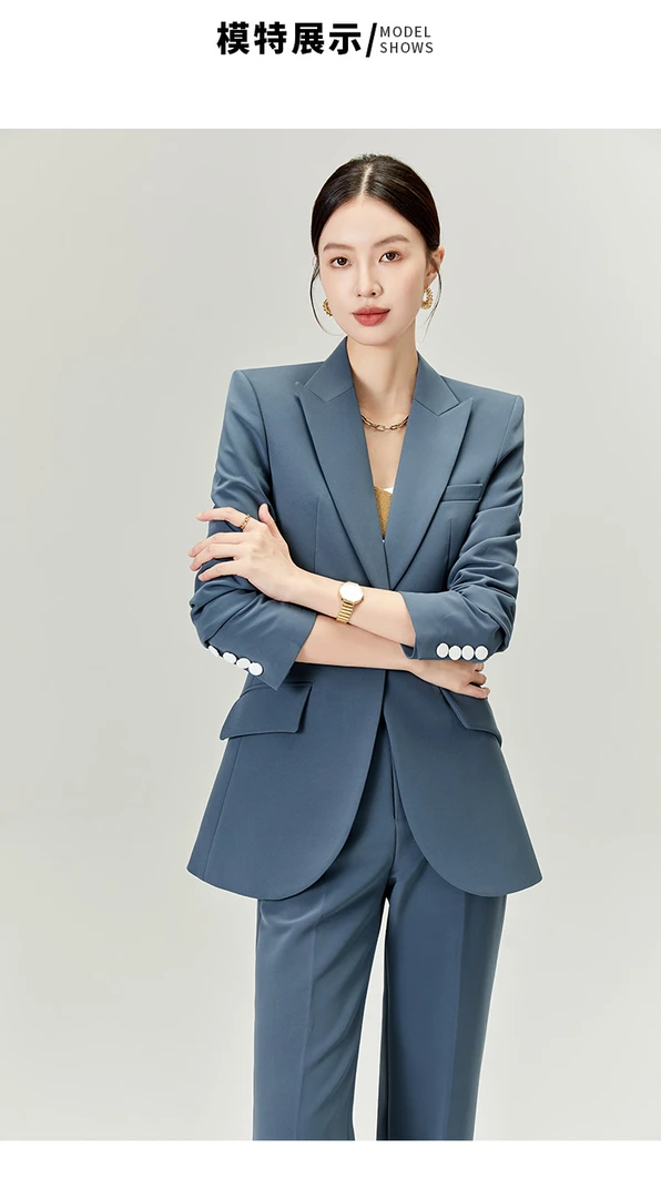 《邑颜轻奢》职业女裤套装春秋套装女神范轻熟韩版职业装年终大促