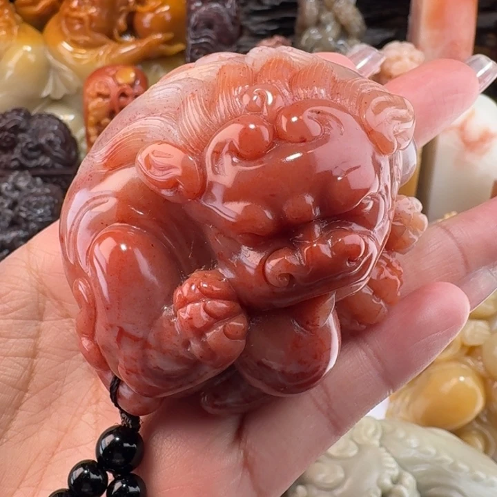 寿山石淬****客小精品手把件