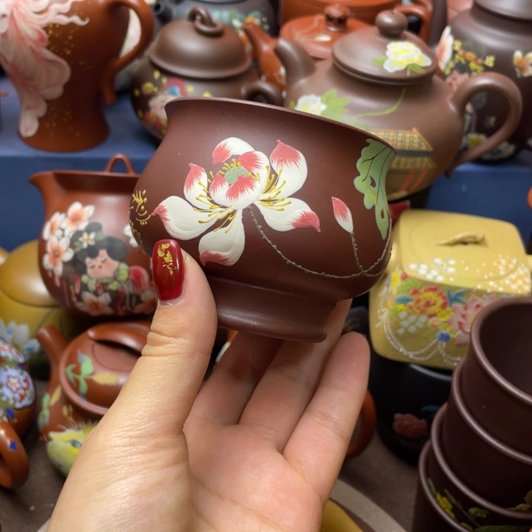 茶杯红泥紫砂主人杯150cc