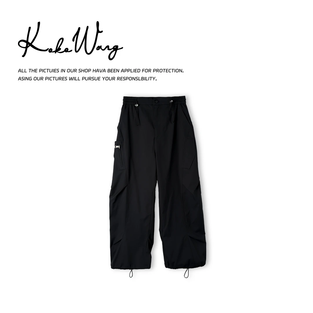 KOKOWANG春夏高腰舒柔特立体裁剪显瘦收脚工装休闲裤535705B28K42