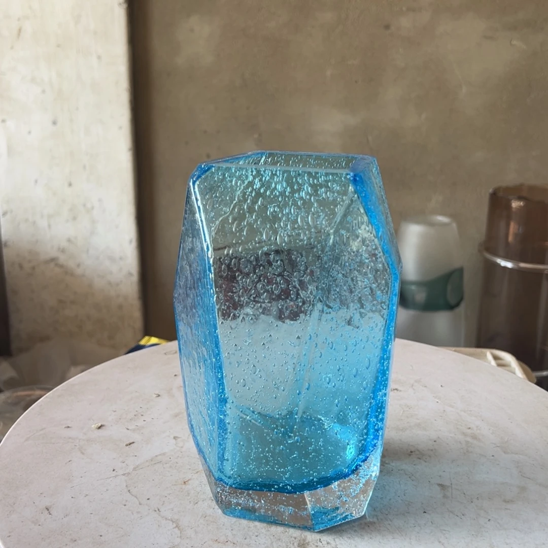 弘扬琉璃花器微瑕高度20