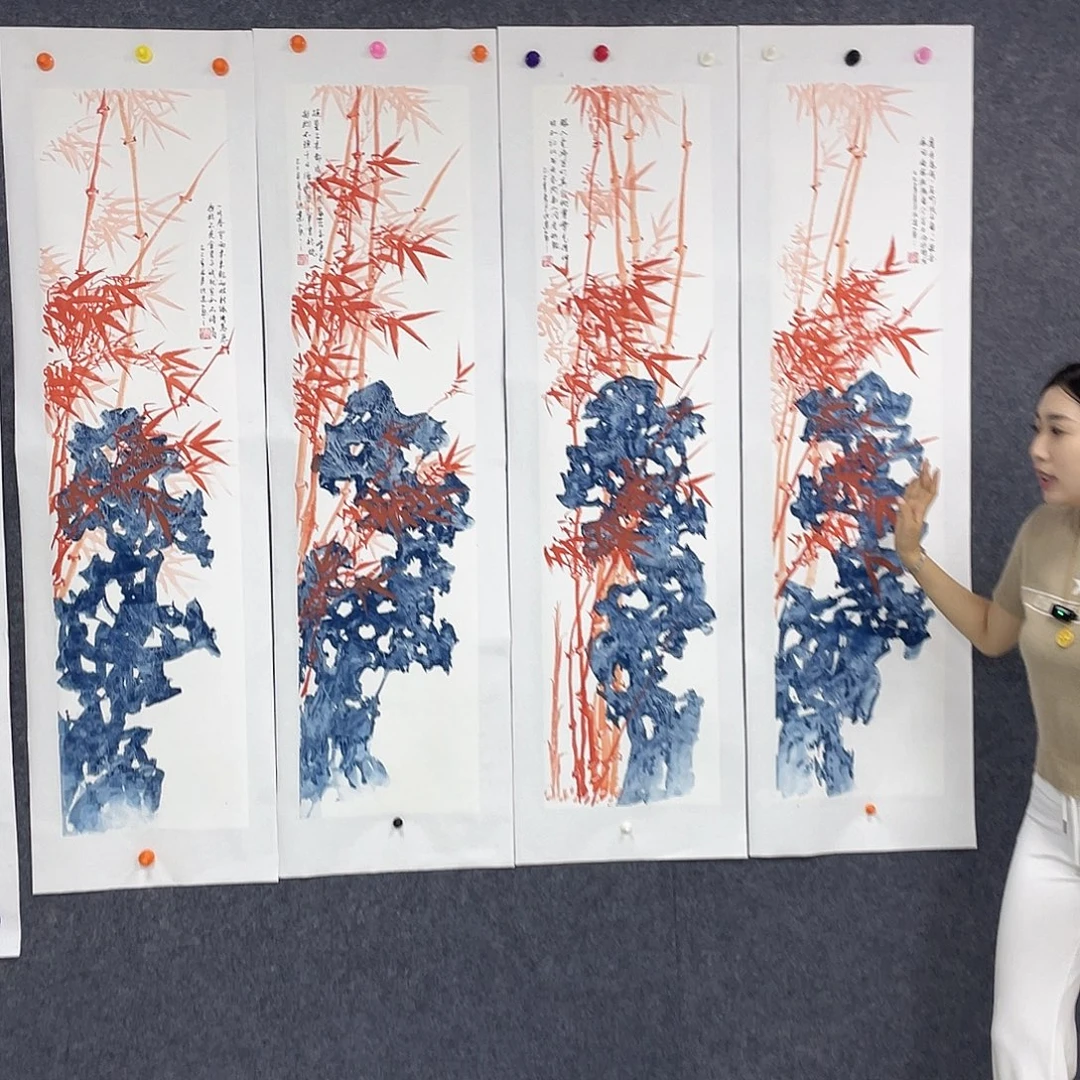 国画作品小姐姐放漏…