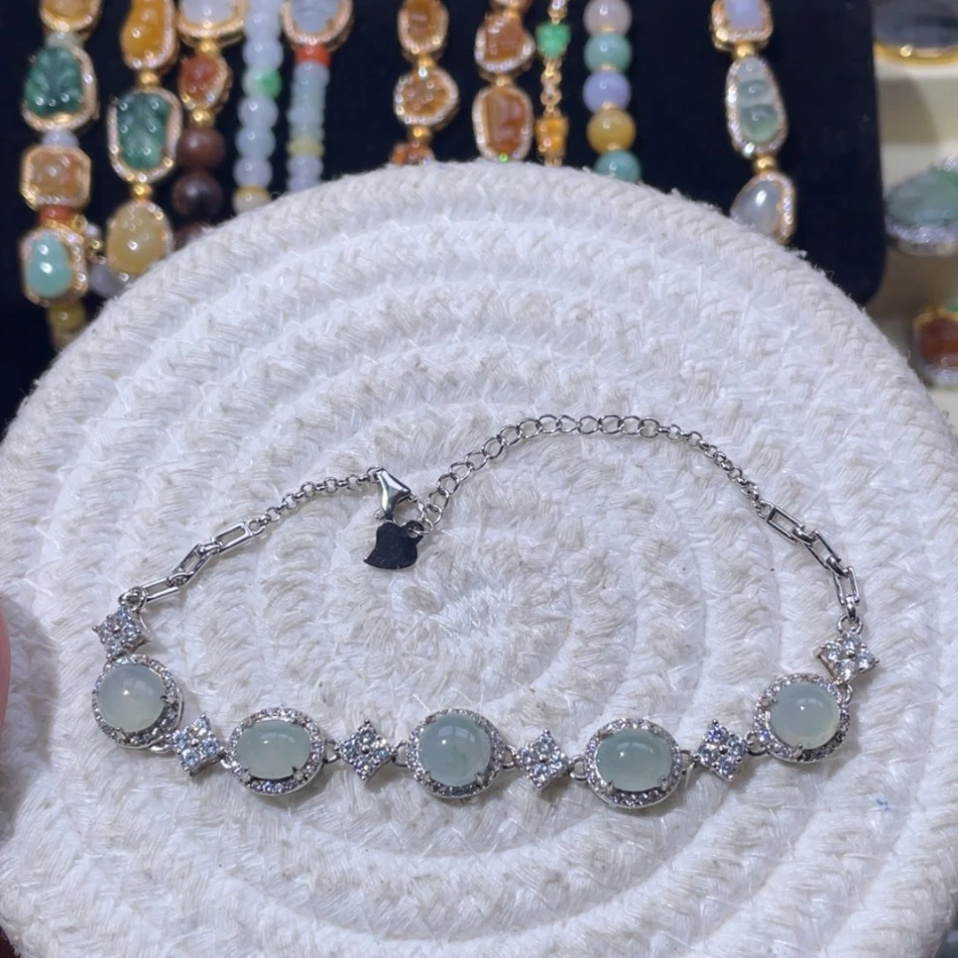 翡翠银S925镶嵌颈饰