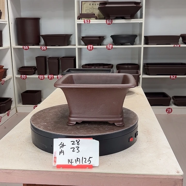 紫砂花盆四方斗盆