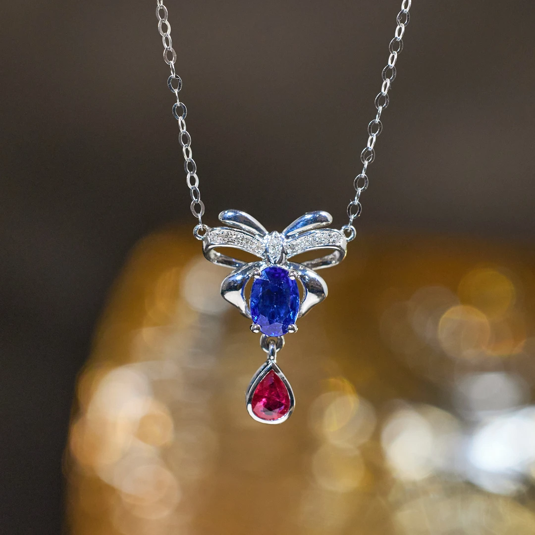 【歪歪】仲裁*蓝宝石项链*18K金镶嵌U7825