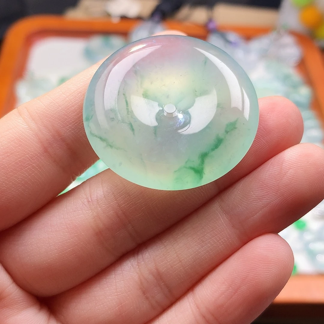 吊坠(不含链)未镶嵌翡翠平安扣