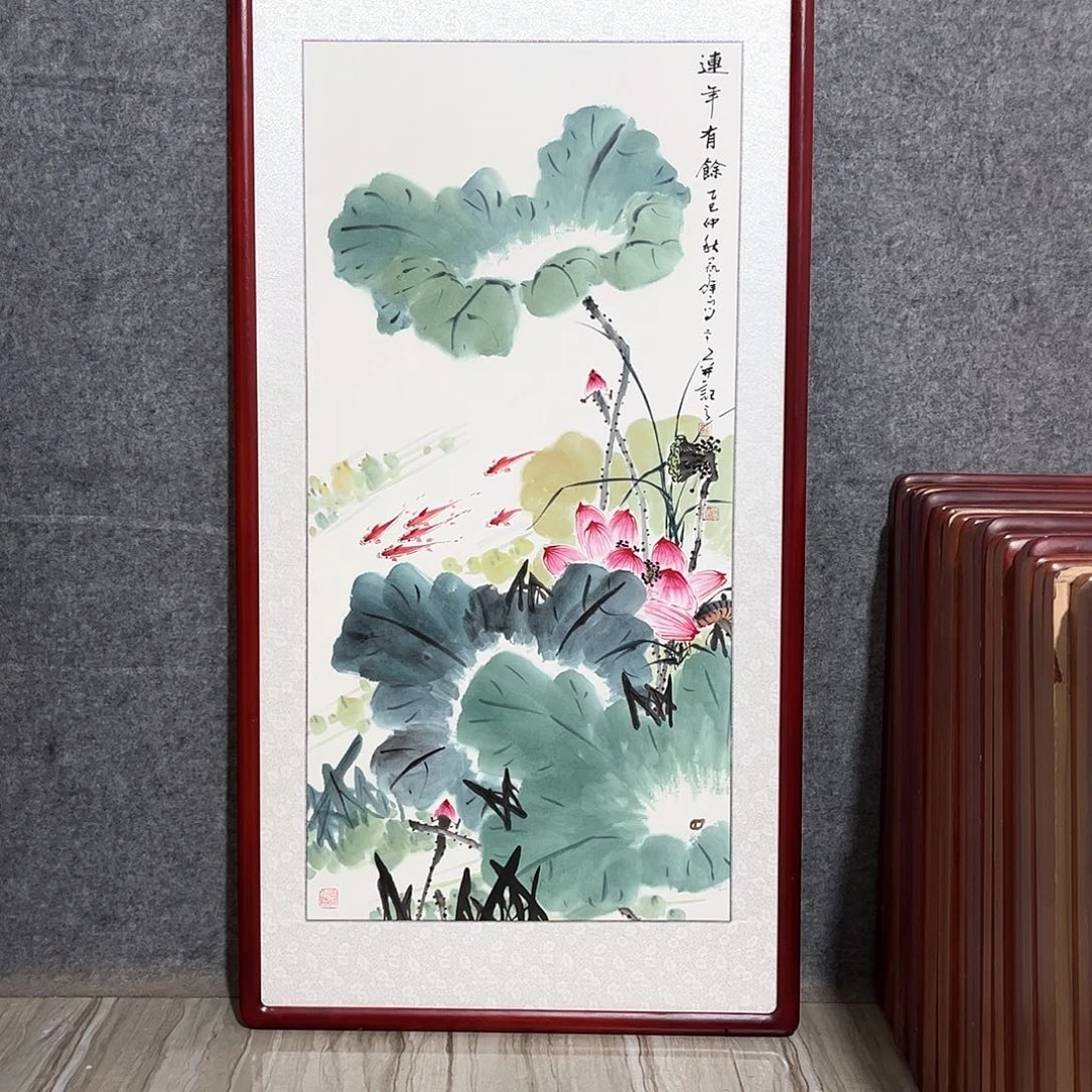 国画书画作品带框63×123