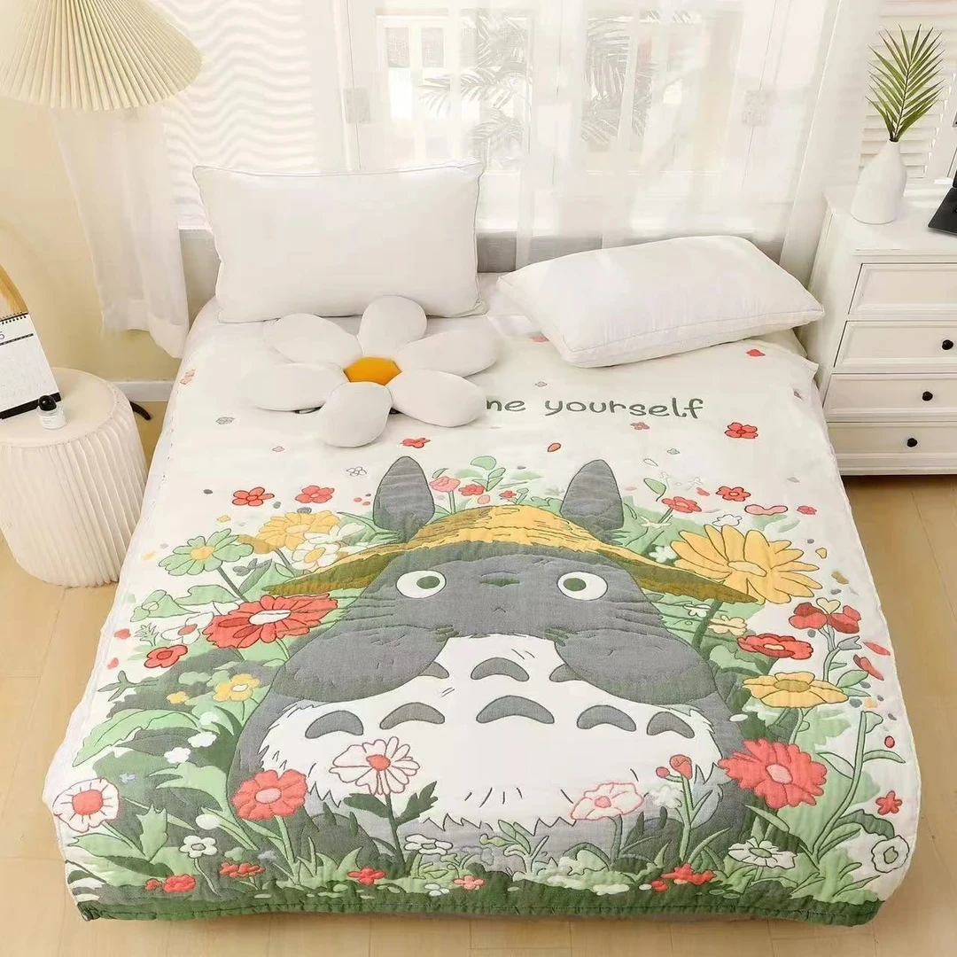 【静静-龙猫】200*230 全棉纱布加厚被