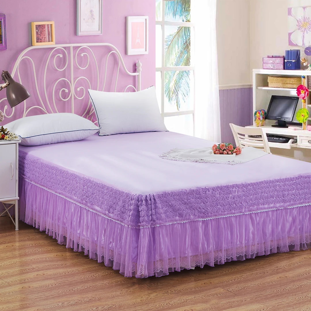 蕾丝床裙床罩单件床垫保护罩床笠床罩裙a205新款厂家蚊帐凉席伴侣