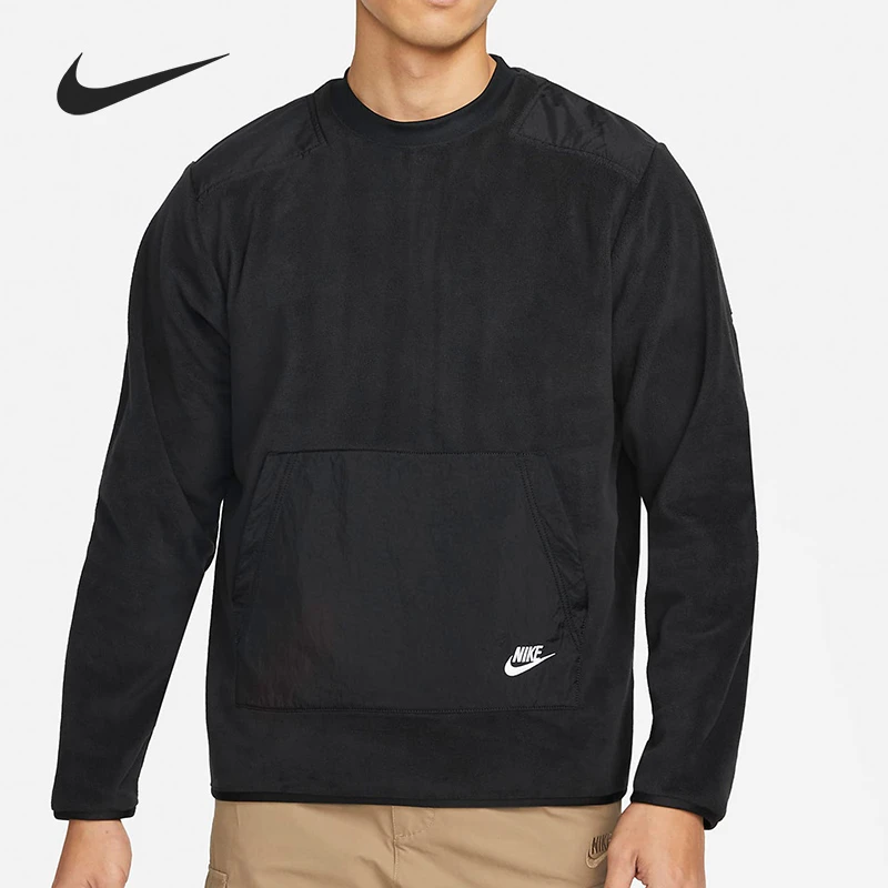 Nike/耐克正品男子运动休闲圆领毛绒卫衣套头衫DD4855-010