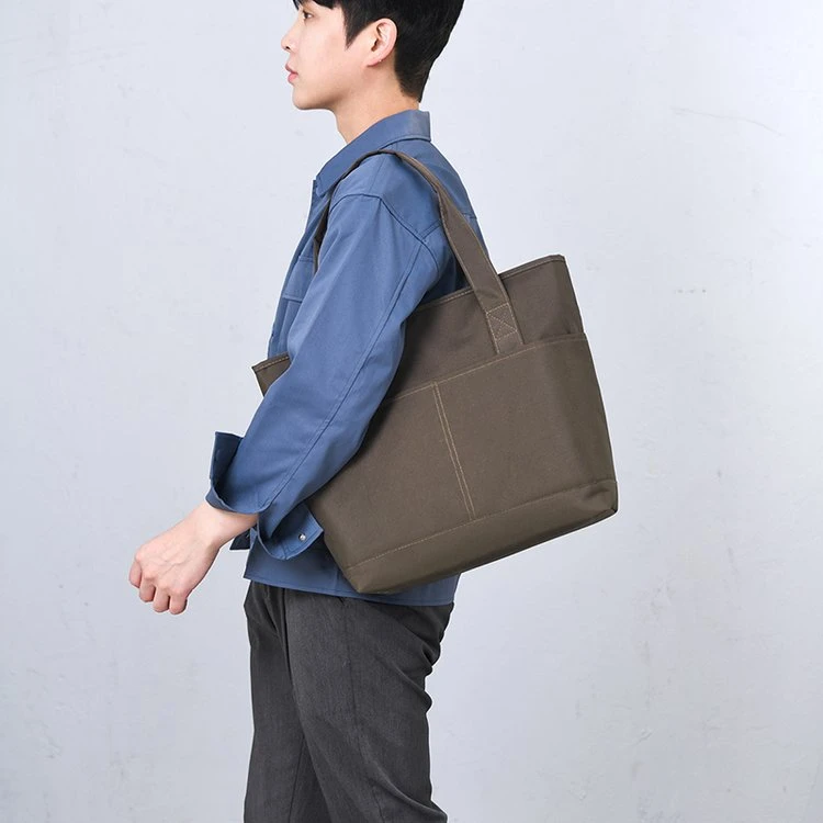 时尚男士手提包单肩包挎包电脑包纯色简约商务包网红双肩包