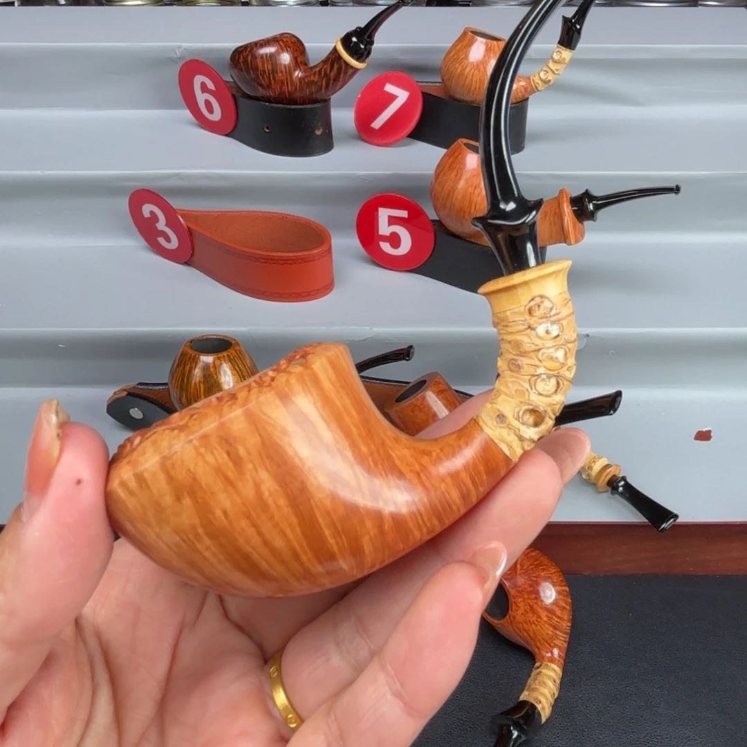 小默石楠木竹节烟斗