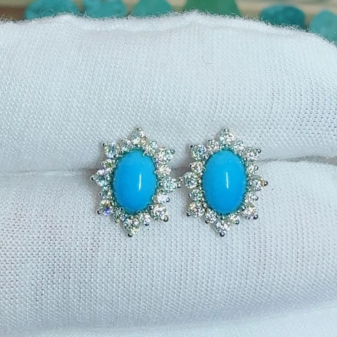 绿松石银S925镶嵌珠宝奇石