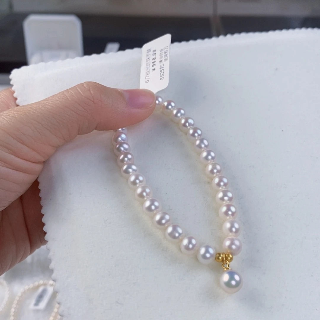 淡水珍珠手绳银S925镶嵌