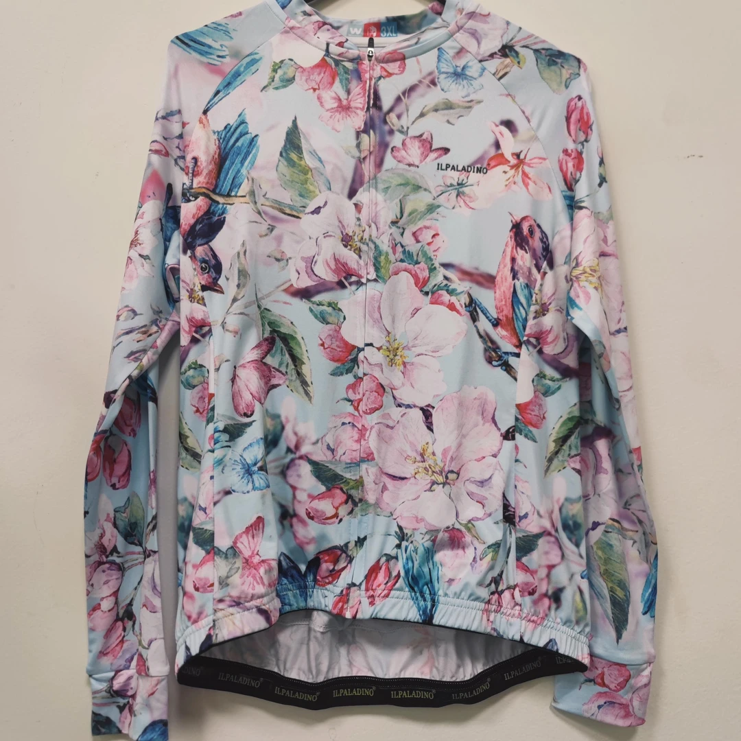 SQ 2165【喜鹊牛奶丝长袖女士】ILPALADINO专业版骑行服高弹