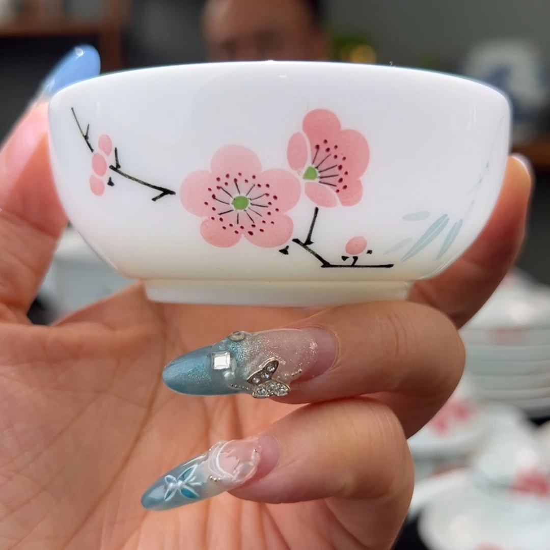 玉泥翠竹红梅普洱杯