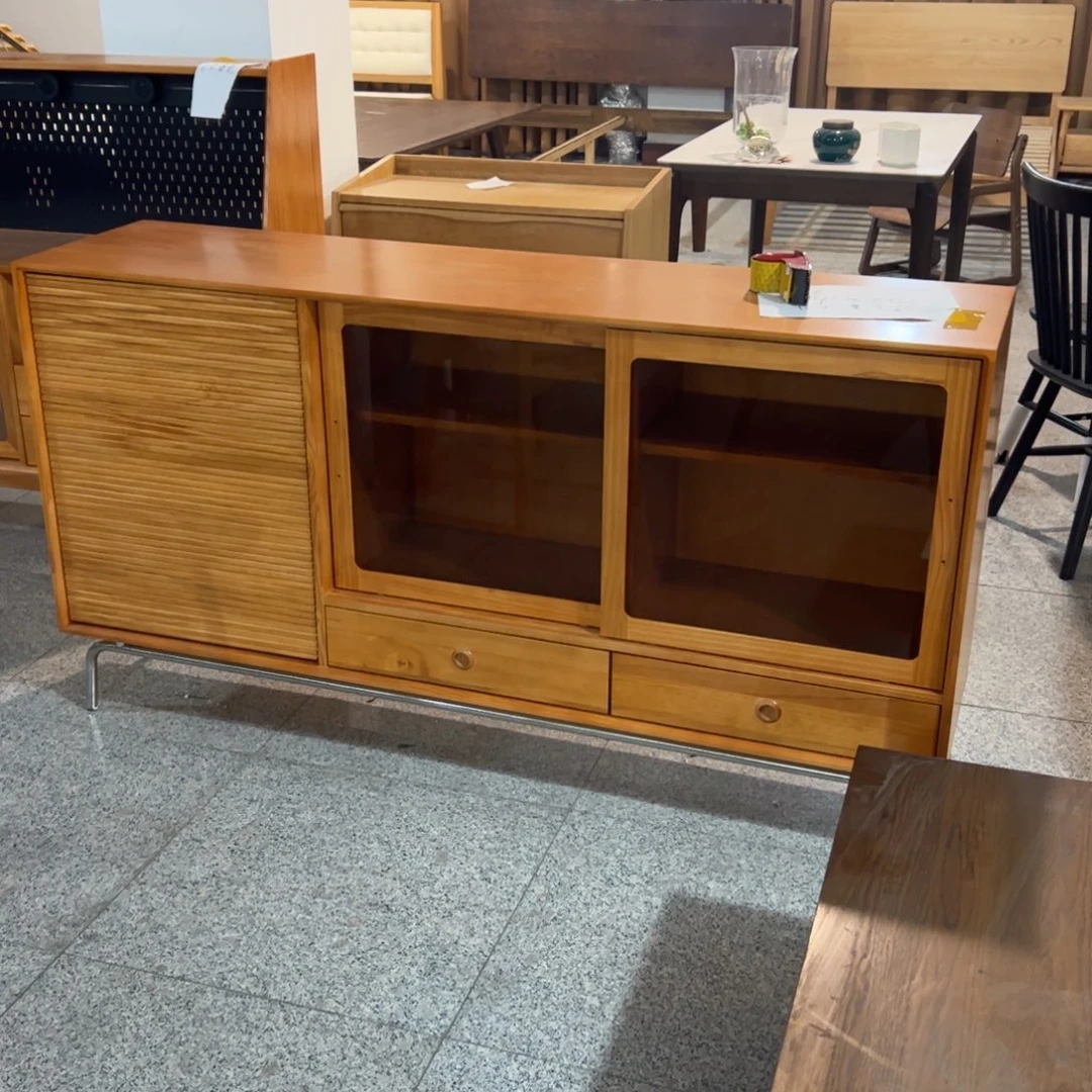 松木1.6米樱桃木色餐边柜