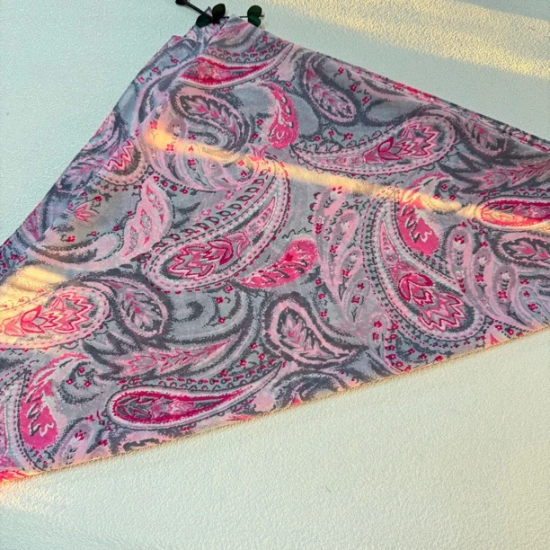 【六六中古】孤品腰果花丝巾an730