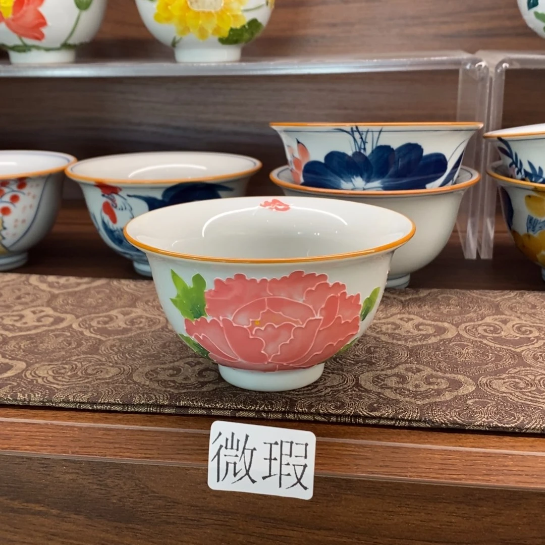 釉下彩老陶泥手工绘制