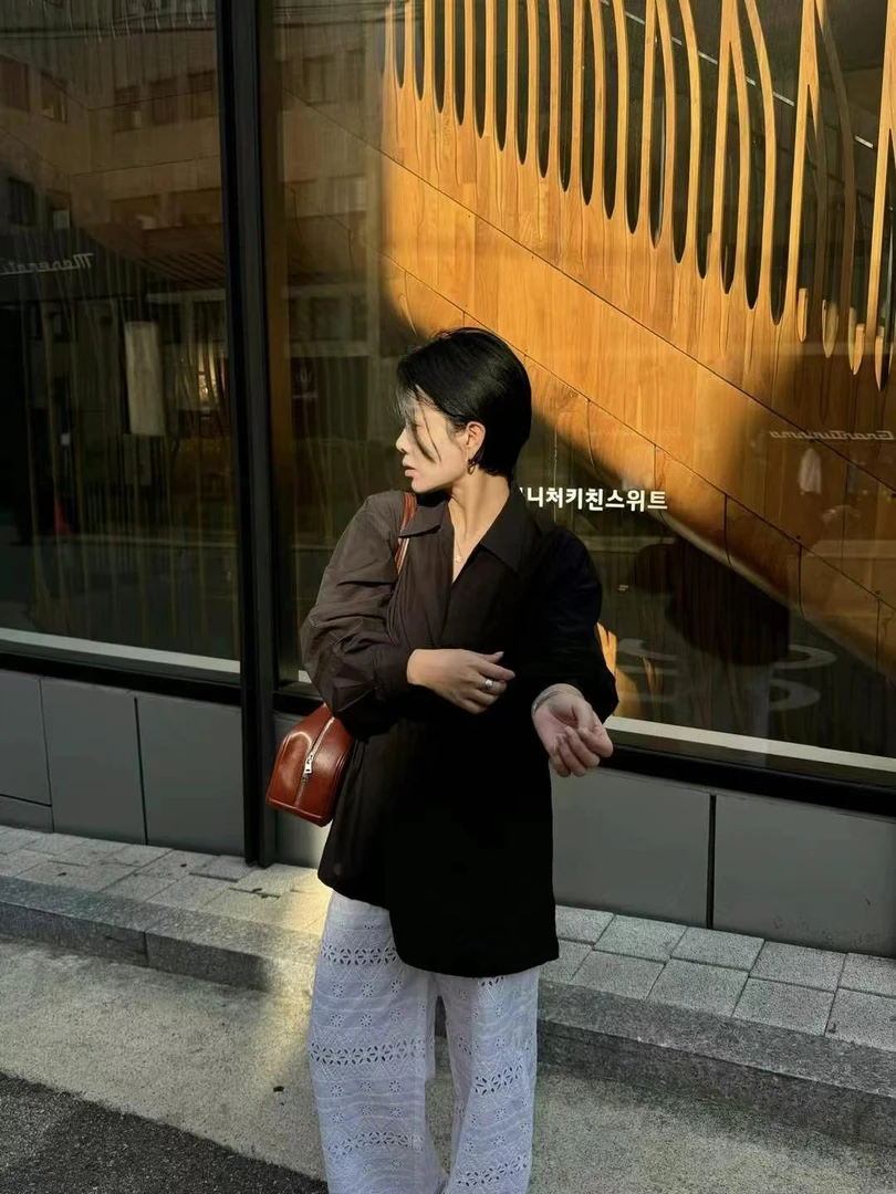 Az LongQuan 花骨朵面膜衬衫 设计师新款衬衫 XCPJ2411315